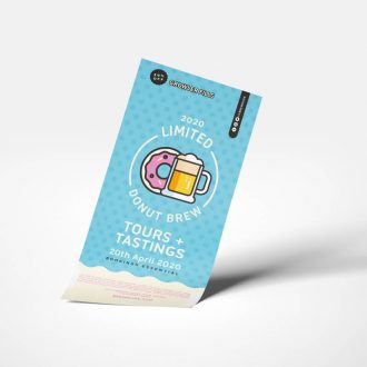 Single Sided Printed Flyer DL Size for Craft Brewery