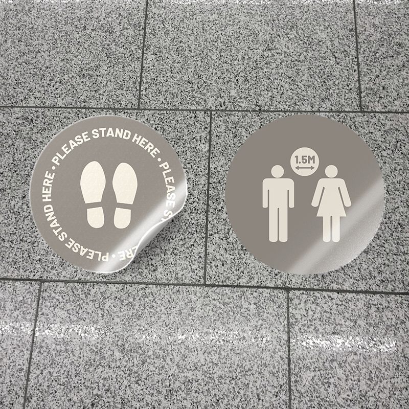 Please Stand Here 1.5m Apart Social Distancing Floor Stickers
