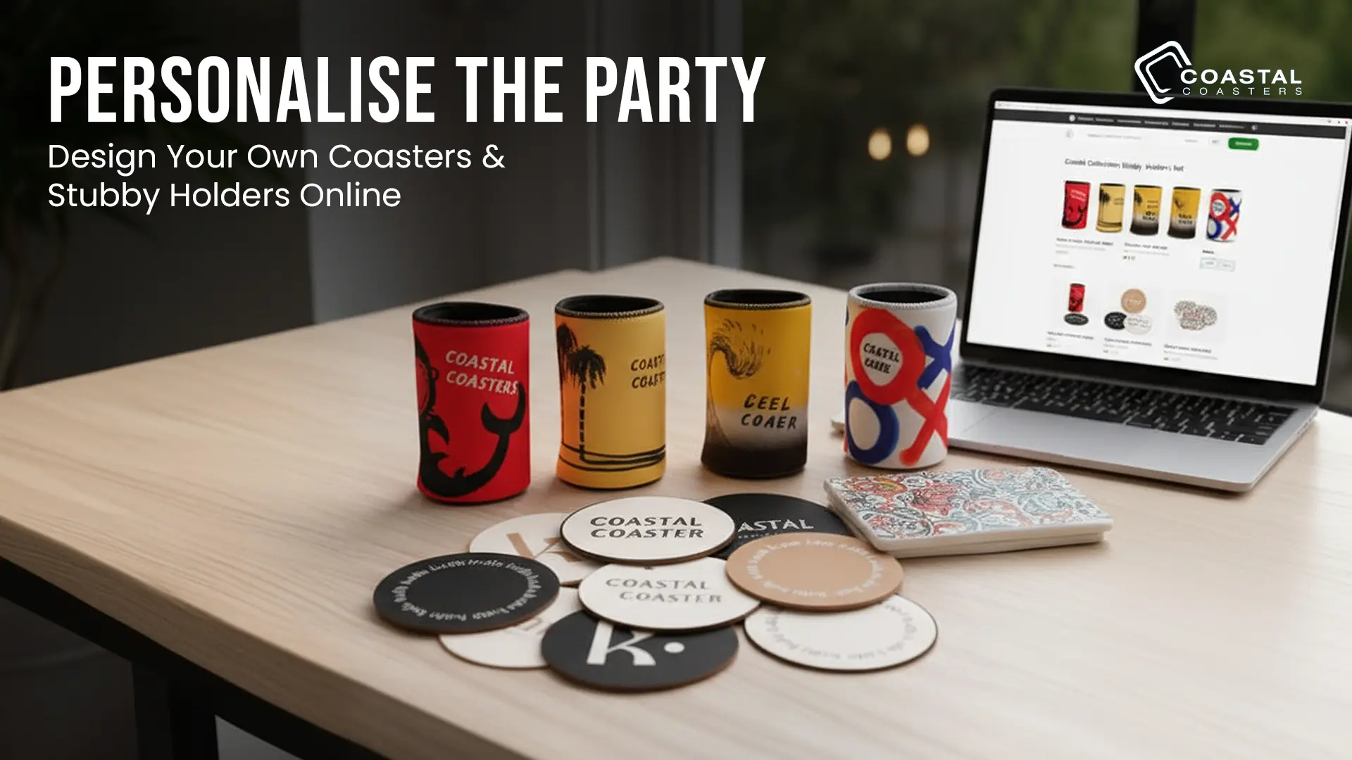 Personalised Coasters & Stubby Holders