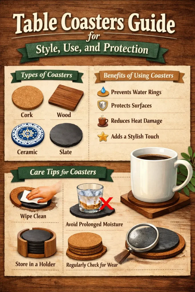 Table Coasters Guide for Style, Use, and Protection