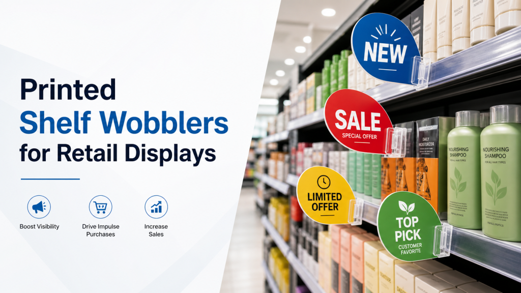 Printed Shelf Wobblers for Retail Displays